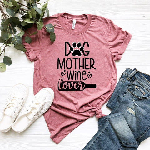 Dog Mother Wine Lover